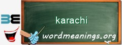 WordMeaning blackboard for karachi